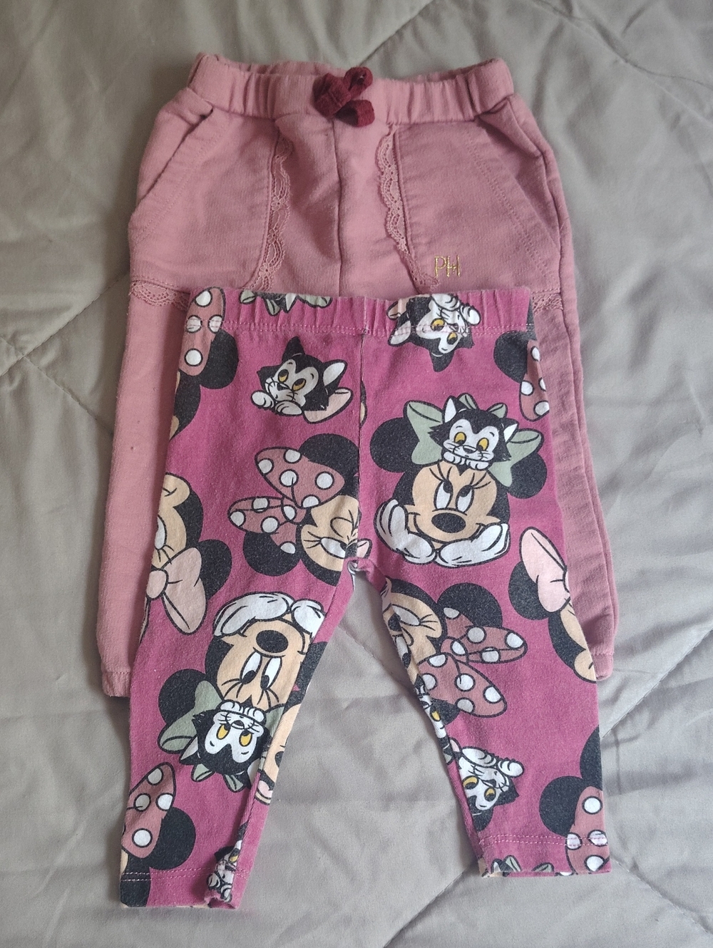 Paris Hilton + Disney Minnie Mouse  Mauve Pink Girls' Printed Leggings